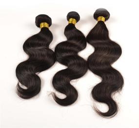 img 1 attached to 💇 Stunning Body Wave Hair Extension Bundle: Elizawigs 3pcs20&quot; 22&quot;24&quot; Brazlian Virgin Remy Human Hair