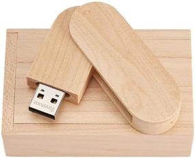 img 4 attached to 🌲 64ГБ деревянная USB 2.0 флешка с памятью, флэшка-носитель с поворотной деревянной коробкой