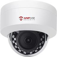 📷 anpviz 5mp poe ip dome camera with microphone: outdoor night vision, weatherproof ip66, wide angle 2.8mm lens logo