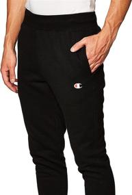 img 2 attached to 🏆 Champion Men's Reverse Weave Jogger in Black/C Logo, Small: Sleek Style and Superior Comfort