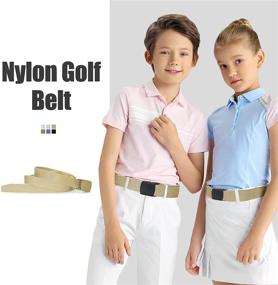img 3 attached to 🏌️ High-Quality Golf Hiking Belts with Sliding Buckle – Essential Accessories for Boys