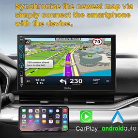 img 3 attached to 📱 HieHa 7 Inch HD Touch Screen Double Din Car Stereo with Apple Carplay and Android Auto, FM Radio, Bluetooth, Mirror Link, SWC, MP5 Player, A/V Input and Backup Camera