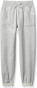 img 4 attached to Nautica Girls' Soft Fleece Sweatpants - Enhanced for Sensory Comfort