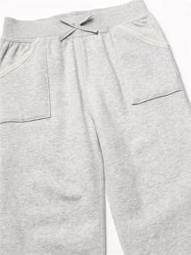 img 1 attached to Nautica Girls' Soft Fleece Sweatpants - Enhanced for Sensory Comfort