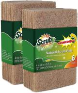 🧽 all natural scouring pad by scrub-it - effortlessly removes kitchen dirt - non-scratch dish and pot scrubber (12 pack) logo