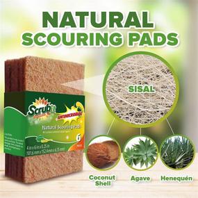 img 3 attached to 🧽 All Natural Scouring Pad by Scrub-it - Effortlessly Removes Kitchen Dirt - Non-Scratch Dish and Pot Scrubber (12 Pack)