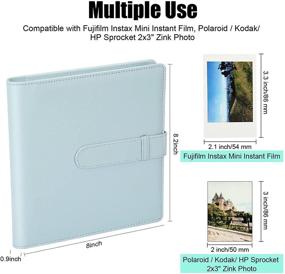 img 3 attached to 📷 Blue 256 Pockets Photo Album for Fujifilm Instax Mini LiPlay 11 90 70 50S 26 25 9 8+ 8 7S Instant Camera/ Mini Link SP-1 Printer, Polaroid Snap SnapTouch PIC-300 Z2300 Mint Zip Instant Camera Printer