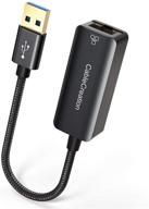 cablecreation usb ethernet adapter: fast gigabit rj45 lan converter for macbook, surface pro, laptop, pc and more logo
