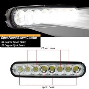 img 3 attached to 🚀 High-Performance 40W Off-Road LED Light Bar for Motorcycles, Motorbikes, Trucks, and ATVs - 6.5 Inch Combo Spot Flood Driving Lights Fog Lamp
