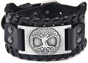 img 4 attached to TURTLEDOVE Viking Bracelet Adjustable Bangle