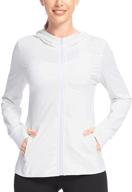 👚 women's upf 50+ uv sun protection hooded cooling shirt, long sleeve performance jacket for outdoor sun hiking logo