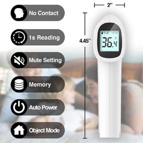 img 3 attached to Facelake FT50 Infrared Non-Contact Thermometer with Fever Monitor Screen Display - Ideal for Adults and Kids - includes Batteries and Warranty