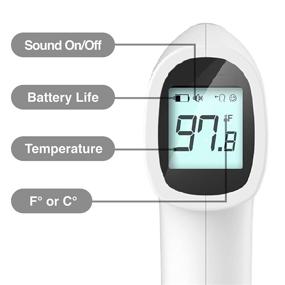 img 1 attached to Facelake FT50 Infrared Non-Contact Thermometer with Fever Monitor Screen Display - Ideal for Adults and Kids - includes Batteries and Warranty