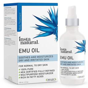 img 3 attached to InstaNatural Emu Facial & Body Oil - Best Moisturizer for Hair Strength, Stretch Marks, Scars, Joint & Muscle Pain - Body, Skin, Eyes, Face & Nails - Essential Beauty Product - 4 oz