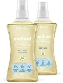 img 4 attached to Стиральный порошок Method, Free + Clear: 2 упаковки по 53,5 унций, 66 загрузок, упаковка может варьироваться