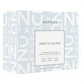 img 3 attached to NuFACE Prep-N-Glow Hydrating Facial Cleansing Wipes with Hyaluronic Acid, Exfoliating Dual-Sided Makeup Removal, 20 Count