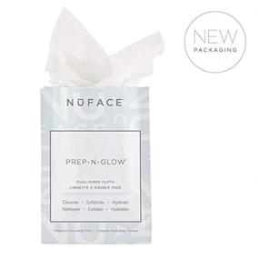 img 1 attached to NuFACE Prep-N-Glow Hydrating Facial Cleansing Wipes with Hyaluronic Acid, Exfoliating Dual-Sided Makeup Removal, 20 Count