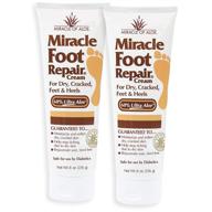 👣 8oz tube of miracle foot repair cream (2-pack) - powerful 60% pure aloe vera gel for fast relief of dry, cracked, itchy feet and heels - moisturizes, softens, restores comfort, stops unpleasant odors - ideal for diabetics logo