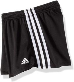 img 1 attached to Стильные средние девочки Adidas Атлетические шорты - идеально подходят для активной одежды девочек.