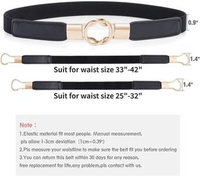 img 1 attached to 👗 Stretchy Waist Belt for Women's Dresses - Elastic Thin Belt for Ladies, Plus Size