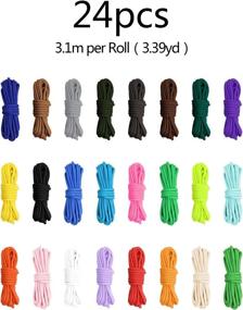 img 3 attached to 🌈 Hileyu 10ft Parachute Cord - 24 Colors, 550lb Type III Paracord Ropes. Multifunctional Survival Paracord Random Combo Crafting Kit: 7 Strand Cord for Tent Rope, Outdoor Survival Activities.