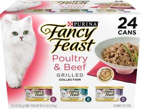 img 4 attached to 🐱 Purina Fancy Feast Gravy Wet Cat Food Variety Pack, Poultry & Beef Grilled Collection - 24x 3 oz. Cans