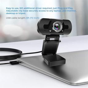 img 1 attached to 🎥 Plug & Play Webcam – USB Camera with Microphone | Autofocus Full HD 1080P Video Cam for YouTube, Skype, FaceTime, Hangouts, WebEx | Compatible with Desktop, Laptop, MacBook, PC