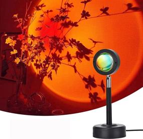 img 4 attached to Enhance Your Space with the Sunset Lamp: 180 Degree Rotation Projection Light for Bedroom Studio Décor, Ideal Birthday and Christmas Gift