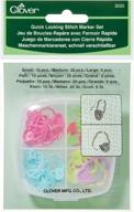 clover 3033 quick locking stitch marker set: versatile multicolor stitch markers for easy knitting and crocheting logo