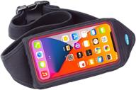 🏃 water-resistant tune belt running waist belt phone pouch for iphone 11/12/13 pro max, galaxy plus/note/ultra - fits otterbox/large cases - with extra accessory pocket (black) logo