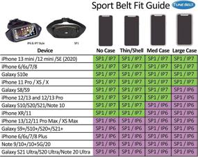 img 1 attached to 🏃 Водонепроницаемый пояс Tune Belt для бега с карманом для телефона для iPhone 11/12/13 Pro Max, Galaxy Plus/Note/Ultra - подходит для чехлов OtterBox/Large - с дополнительным карманом для аксессуаров (черный)