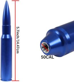 img 1 attached to 🔵 5.7-Inch Blue Bullet Antenna - Short Replacement Aerial, Durable Billet Aluminum - Fits 1980-2017 Ford F-150, F-250, F-350 Super Duty / 1980-2017 Ford F-150 / 1979-2009 Ford Mustang - Enhanced AM/FM Signal Reception