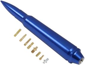 img 2 attached to 🔵 5.7-Inch Blue Bullet Antenna - Short Replacement Aerial, Durable Billet Aluminum - Fits 1980-2017 Ford F-150, F-250, F-350 Super Duty / 1980-2017 Ford F-150 / 1979-2009 Ford Mustang - Enhanced AM/FM Signal Reception