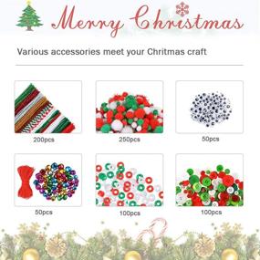 img 3 attached to 🎄 Caydo 750 Piece Pipe Cleaners Set: All-in-One DIY Craft Supplies for Christmas Festival Decorations