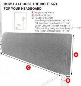 img 1 attached to Чехол для спинки кровати DUJUIKE, растяжимый, белый, для кровати размером Queen Size - пылезащитный защитник и бархатный чехол для обивки спинки (длина 59"-67")