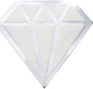 50 pack of silver foil diamond die cut paper party napkins (6.2 x 6.2 inches) logo