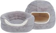 🐾 comfy and cozy slumber pet cuddler beds - perfectly snuggly for cats and small dogs - 16"d x 12"h, dove logo