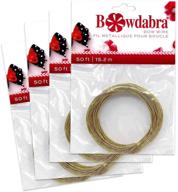 🎀 darice bowdabra bow wire: 4 pack of 200 ft gold - ideal for stunning bows and crafts logo