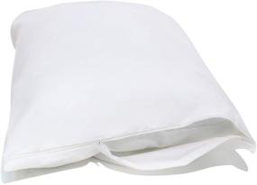 img 1 attached to 🛏️ Standard White Allergy Pillow Cover 4-Pack by National Allergy