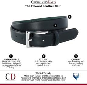 img 2 attached to 👔 CrookhornDavis Edward Leather Black Men's Accessories for Men - Improve Your Style!