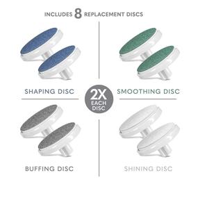 img 3 attached to Enhance Your Manicure with Replacement Discs for Bellasonic 4-in-1 Electric Nail File Set - Shape, Smooth, Buff & Shine Nails Itch-free!