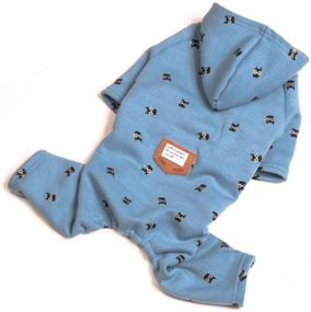 img 1 attached to 🦉 Cozy and Stylish: Small Dog Four Legs Pajamas with Cute Owl Print for Autumn and Winter