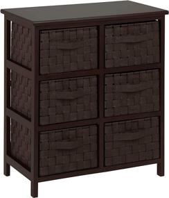 img 2 attached to Honey-Can-Do 6-Drawer Storage Chest: Woven-Strap Fabric, Espresso, 24-Inch - Organize in Style!