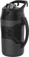 🥤 under armour playmaker 64oz water bottle jug: fence hook handle, lock button lid, outer body grip – for kids & adults in all sports logo