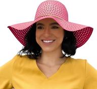 👒 stylish and protective: sowift women's upf50+ wide brim straw sun hat for beach and summer логотип