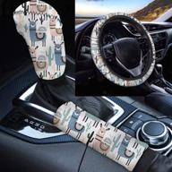 защита ручного тормоза и рычага переключения cute llama cactus cartoon handbrake cover gear shift cover. логотип