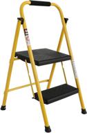 efine 2 step ladder with oversized pedal, position lock, high grade steel & smooth powder coating - sturdy, lightweight, and holds up to 500lbs (yellow) логотип