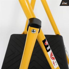 img 2 attached to EFINE 2 Step Ladder with oversized pedal, position lock, high grade steel & smooth powder coating - Sturdy, Lightweight, and holds up to 500lbs (Yellow)