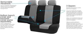 img 1 attached to FH Group FB051GRAY013 Gray Universal Split Bench Seat Cover (Allow Right And Left 40/60 Split