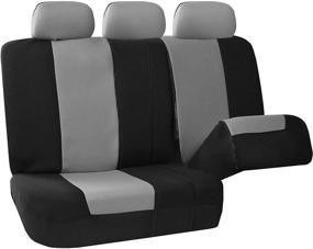 img 2 attached to FH Group FB051GRAY013 Gray Universal Split Bench Seat Cover (Allow Right And Left 40/60 Split